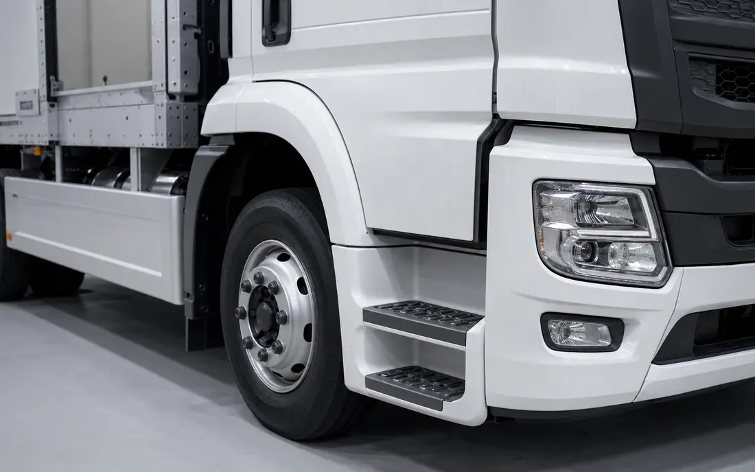 European truck cab fender, step and body panels